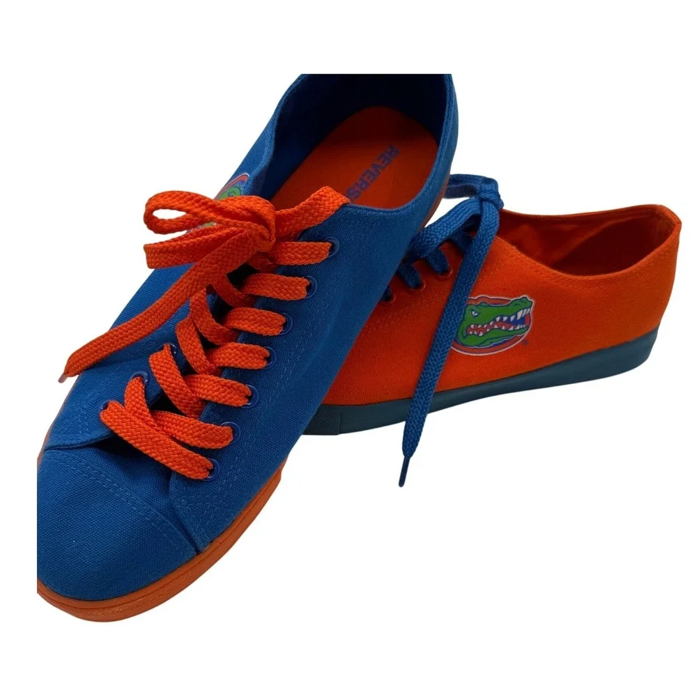 Florida Gators NCAA Mismatched Canvas Sneakers Mens‎ 11 Womens 13 Blue Orange
